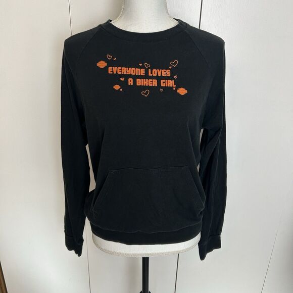 Harley Davidson Sz XL Everyone Loves A Biker Girl Black Zepka HD Johnstown PA - Picture 1 of 7